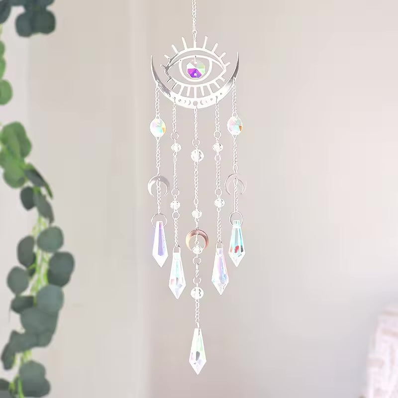 Evil Eye Suncatcher with Crystals