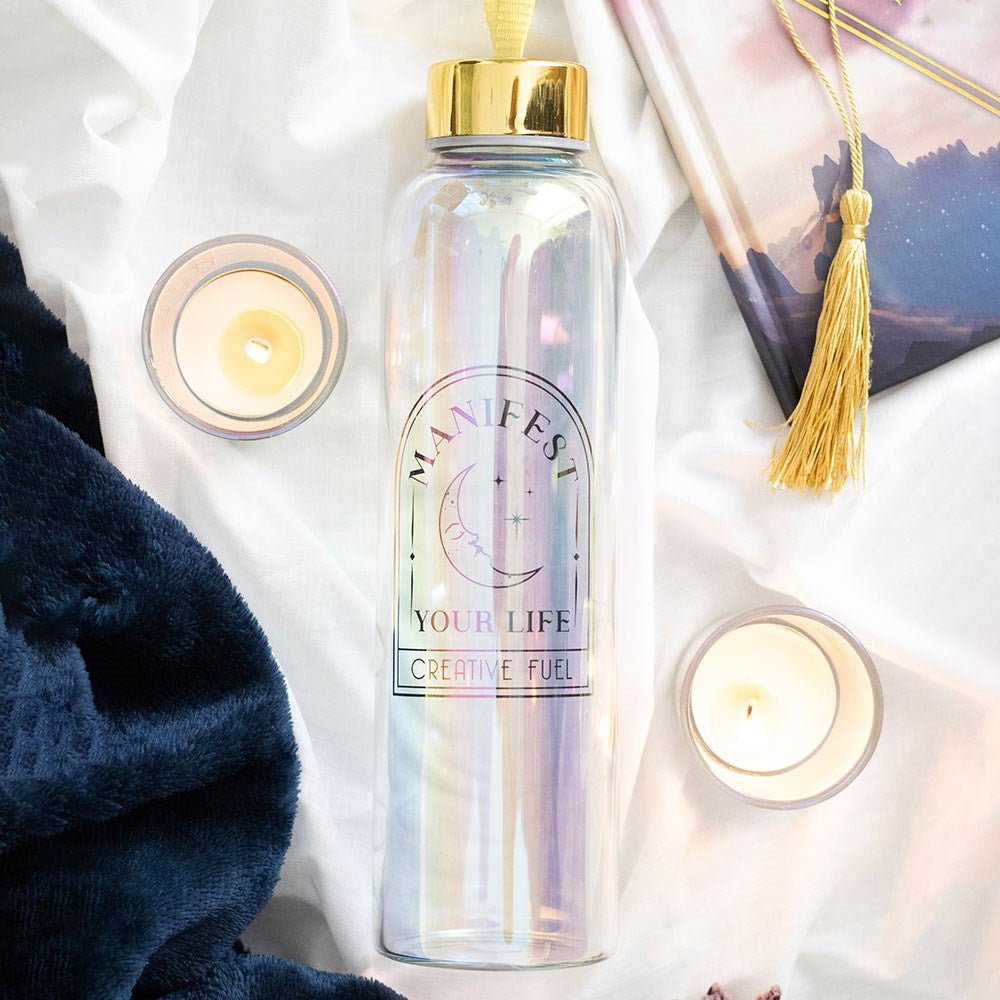 Manifest Your Life Glass Water Bottle