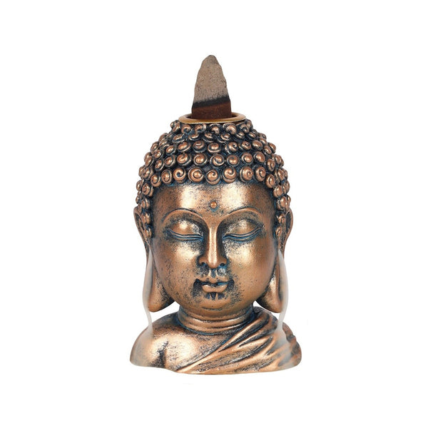Buddha-Kopf-Rückfluss-Räuchergefäß