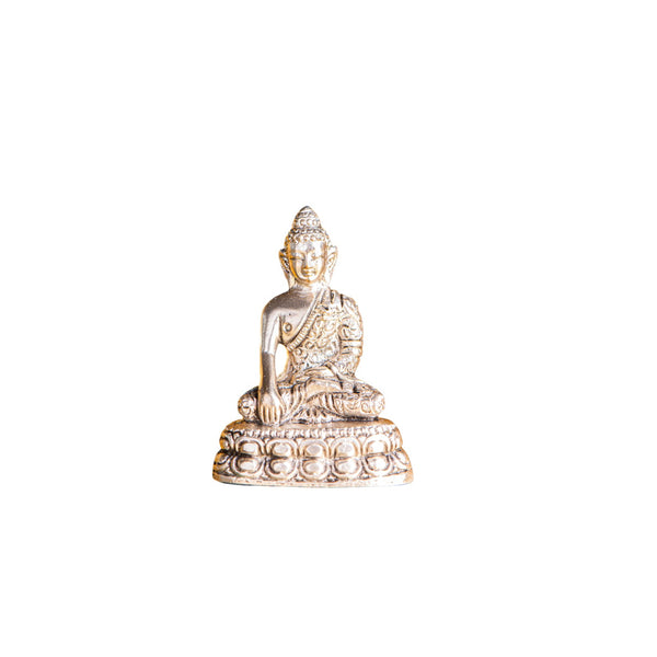Silberne Buddha-Figur