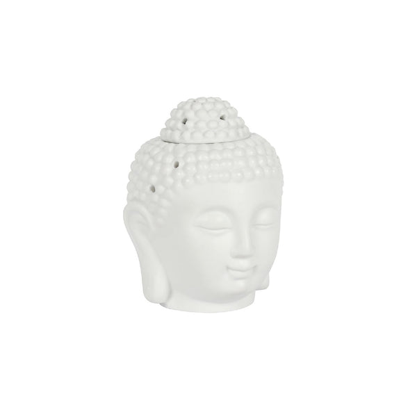 Weißer Buddha-Kopf-Ölbrenner