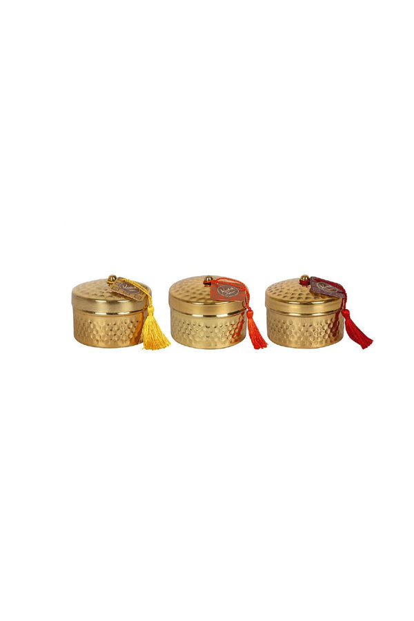 Scented Candle in Metal Kasbah Container